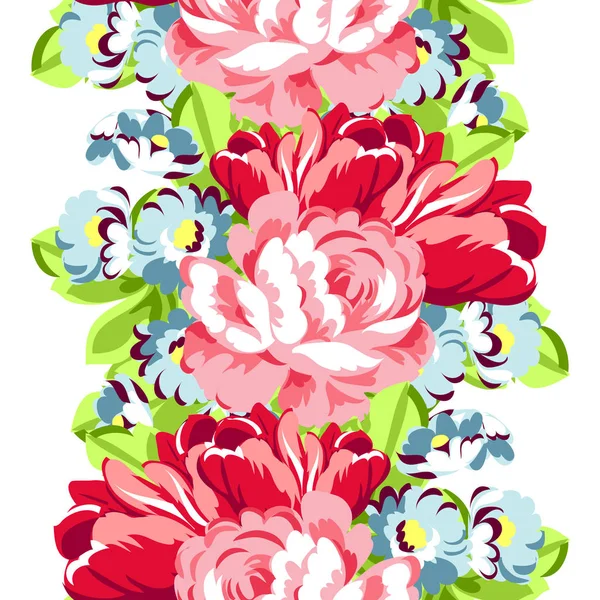 Hermosas flores ornamento — Vector de stock