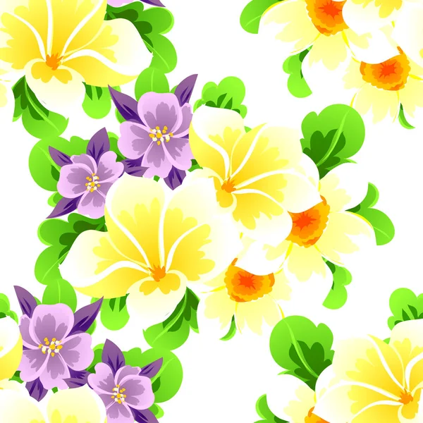 Hermosas flores ornamento — Vector de stock