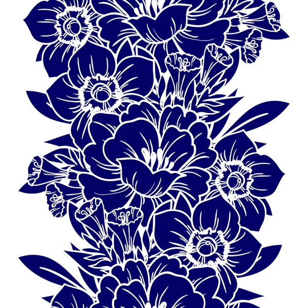 Belo ornamento floral — Vetor de Stock