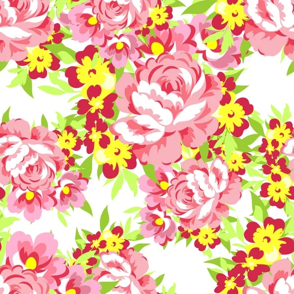 Hermosas flores ornamento — Vector de stock