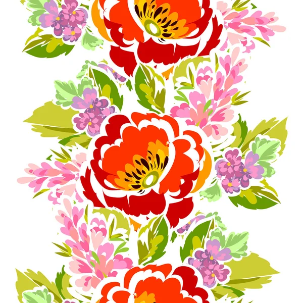 Hermosas flores ornamento — Vector de stock