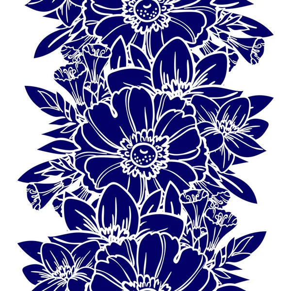 Belo ornamento floral — Vetor de Stock