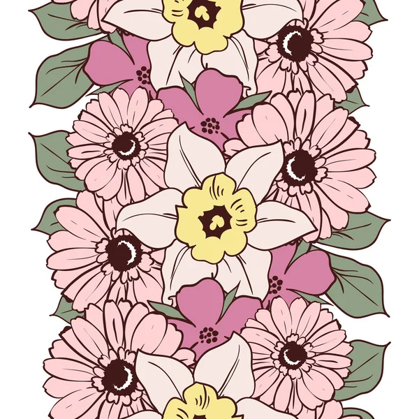 Beau ornement de fleurs — Image vectorielle