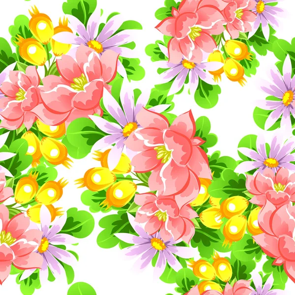 아름 다운 꽃 장식 — 스톡 벡터