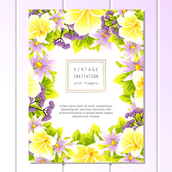 Mooie bloemen sieraad — Stockvector