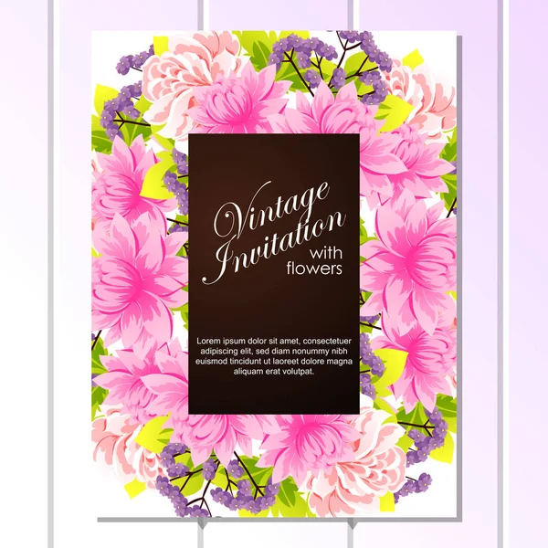 Hermosas flores ornamento — Vector de stock