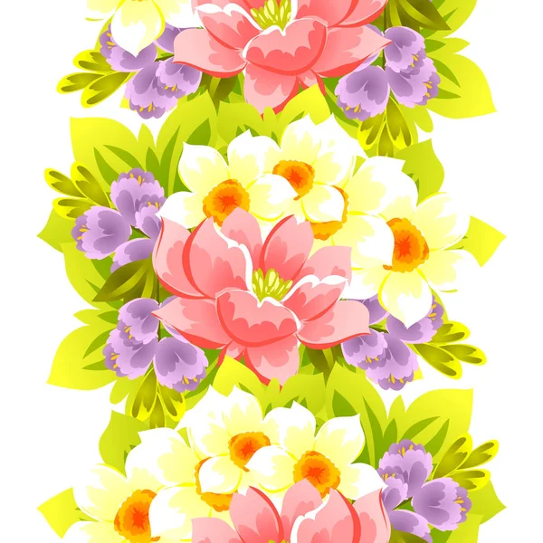 Beautiful flowers ornament — Stock Vector