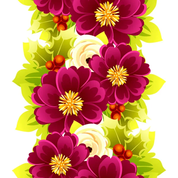 아름 다운 꽃 장식 — 스톡 벡터
