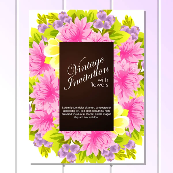 Bonito ornamento flores — Vetor de Stock