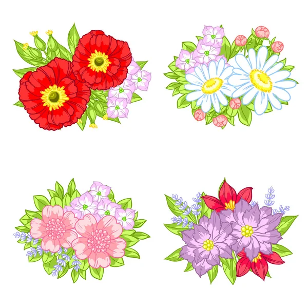 Schöner Blumenschmuck — Stockvektor