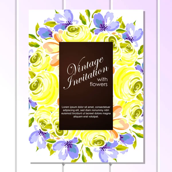 Hermosas flores ornamento — Vector de stock