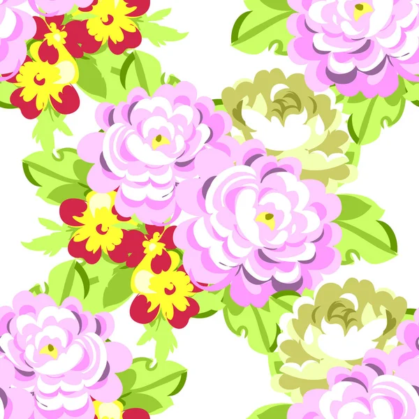 Hermosas flores ornamento — Vector de stock