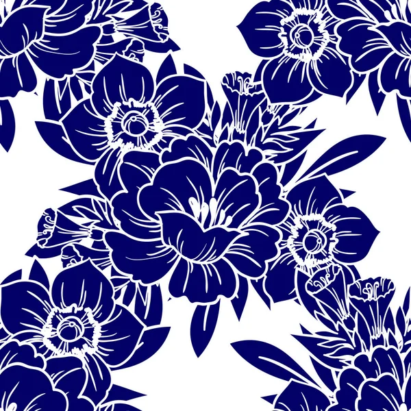 Belo ornamento floral — Vetor de Stock