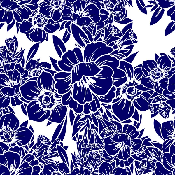 Hermoso adorno floral — Vector de stock