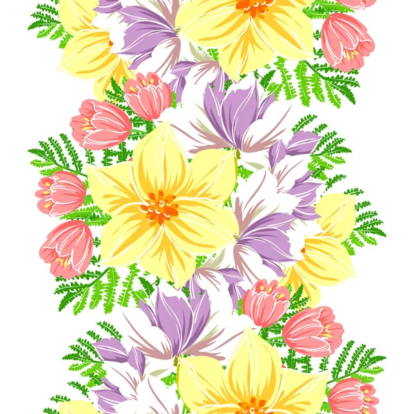 Hermosas flores ornamento — Vector de stock