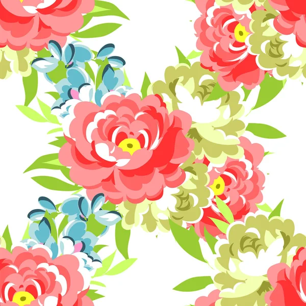 Bonito ornamento flores — Vetor de Stock