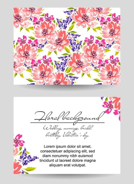 Hermosas flores ornamento — Vector de stock