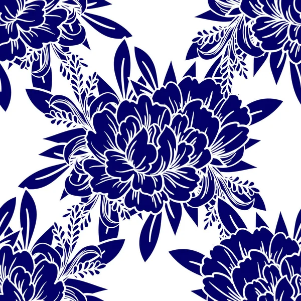 Hermoso adorno floral — Vector de stock