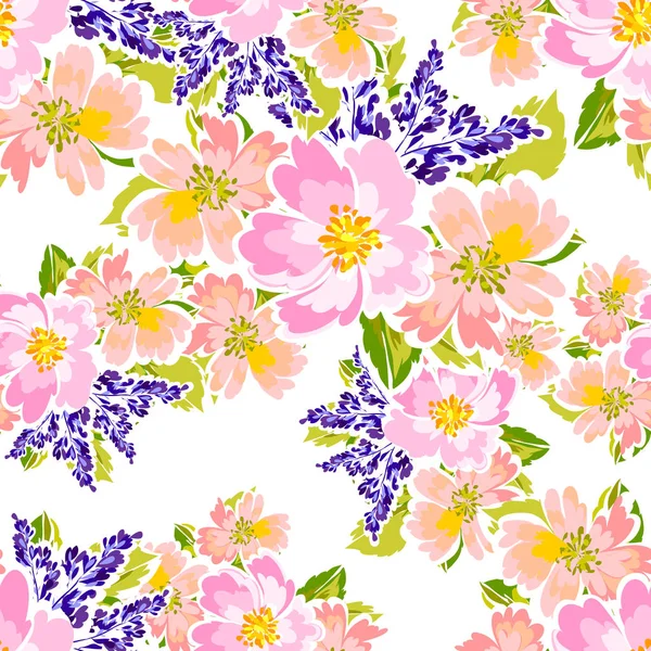 Hermosas flores ornamento — Vector de stock