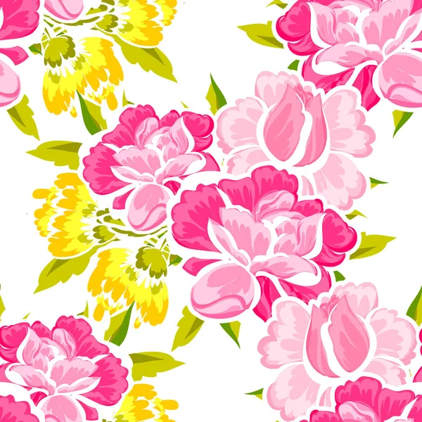 Hermosas flores ornamento — Vector de stock