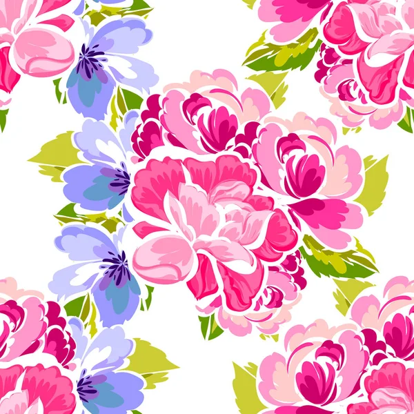 Hermosas flores ornamento — Vector de stock