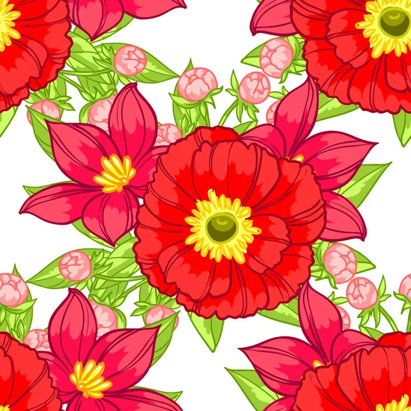 Hermosas flores ornamento — Vector de stock