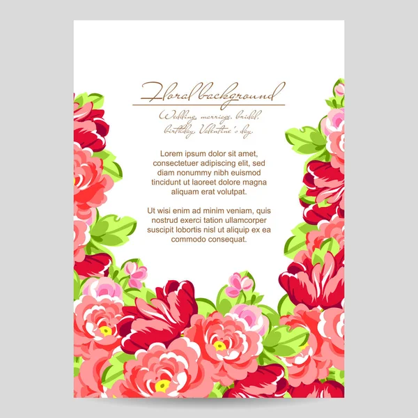 Hermosas flores ornamento — Vector de stock