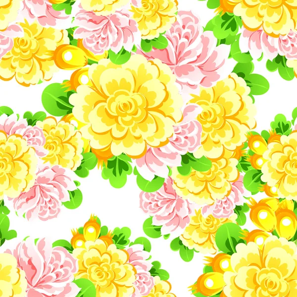 Hermosas flores ornamento — Vector de stock