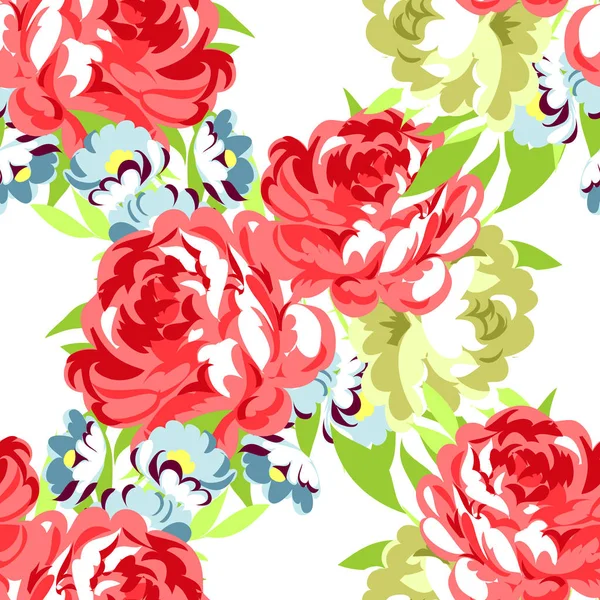 Hermosas flores ornamento — Vector de stock