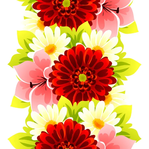 Beautiful flowers ornament — Stock Vector