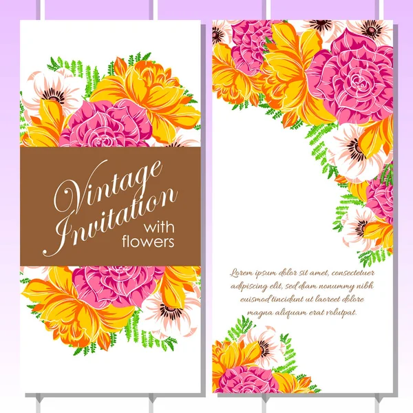 Hermosas flores ornamento — Vector de stock