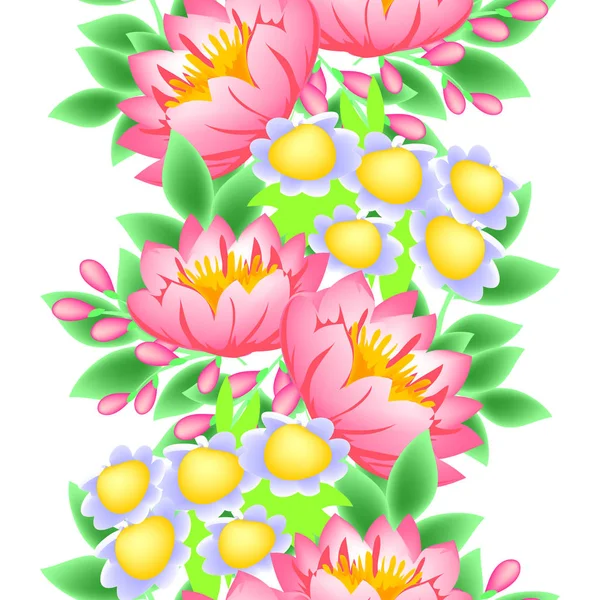 Beautiful flowers ornament — Stock Vector