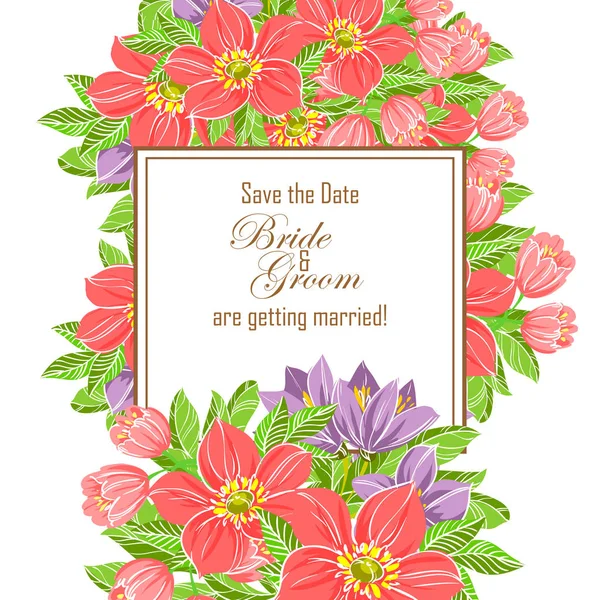 Beautiful flowers ornament — Stock Vector