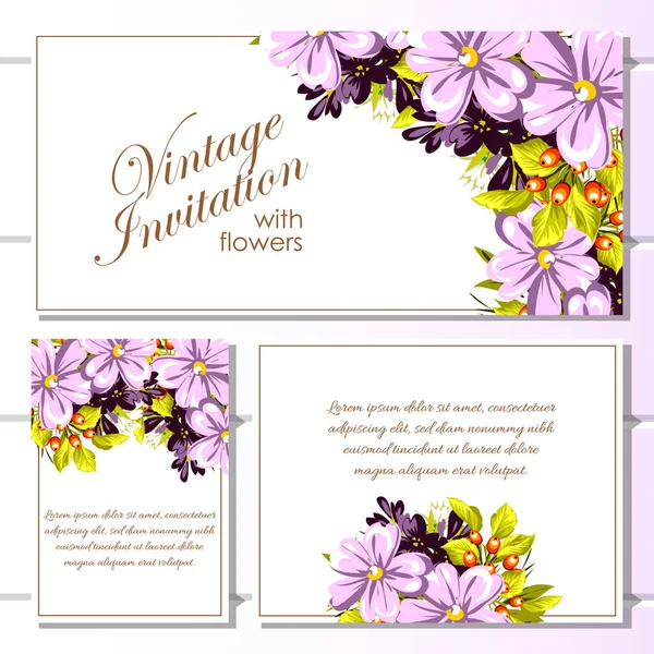 Hermosas flores ornamento — Vector de stock