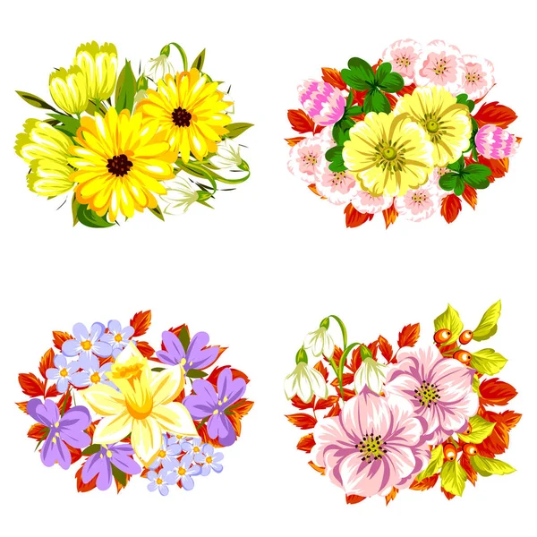 Bonito ornamento flores —  Vetores de Stock