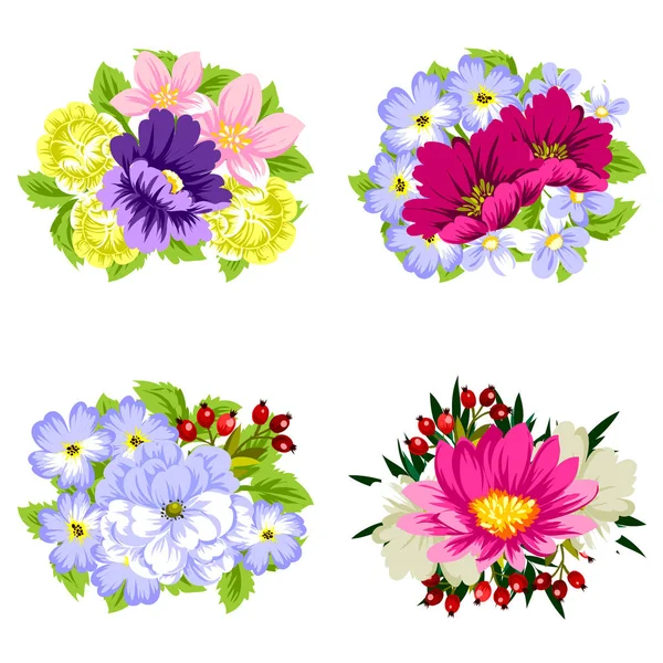 Bei fiori ornamento — Vettoriale Stock