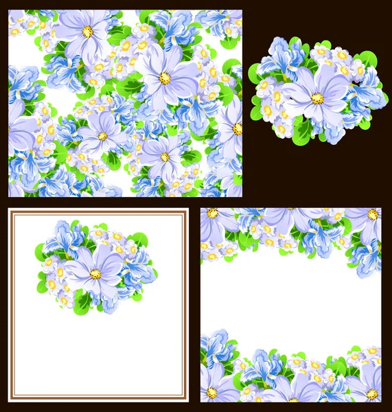 Bonito ornamento flores —  Vetores de Stock