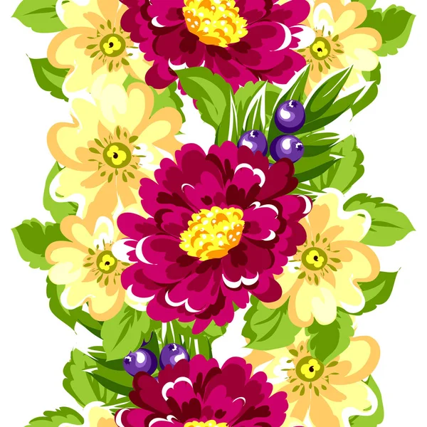 Beautiful flowers ornament — Stock Vector