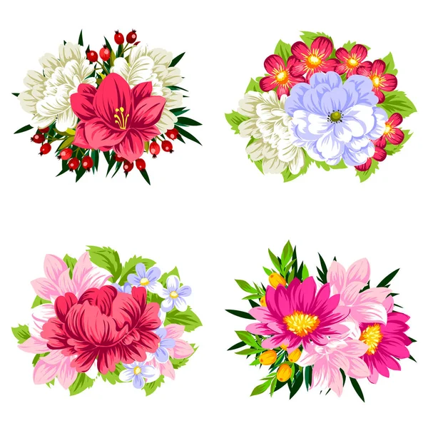 Bonito ornamento flores —  Vetores de Stock