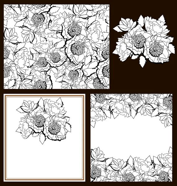 Belo ornamento floral — Vetor de Stock