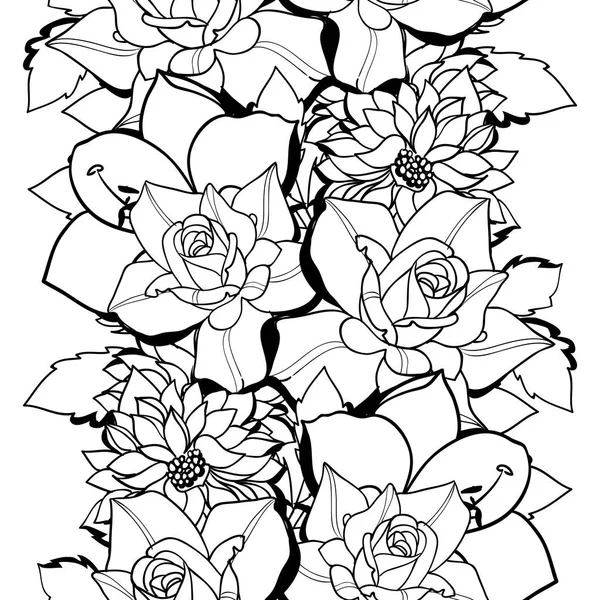 Mooie bloemen ornament — Stockvector