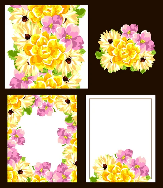 Beautiful flowers ornament — Stock Vector