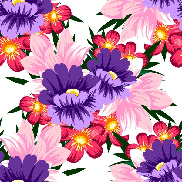 Beau ornement de fleurs — Image vectorielle