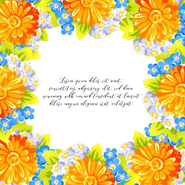 Tarjeta de invitación floral — Vector de stock © All-about-Flowers