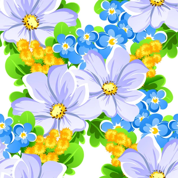 Hermosas flores ornamento — Vector de stock