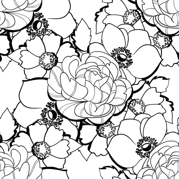 Mooie bloemen ornament — Stockvector