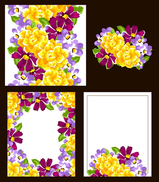 Bonito ornamento flores — Vetor de Stock