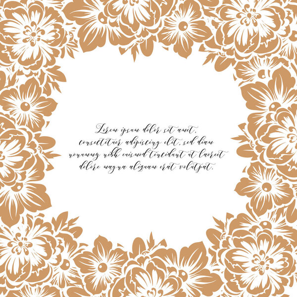 Красивый орнамент из цветов
