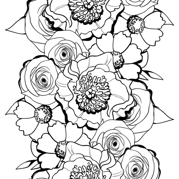 Belo ornamento floral — Vetor de Stock