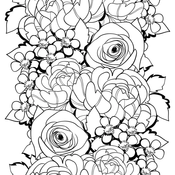 Hermoso adorno floral — Vector de stock